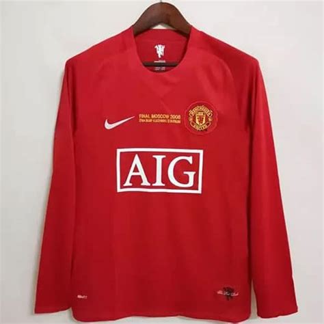 [Premium Quality] Manchester United 2008 Retro Jersey Full Sleeves ...