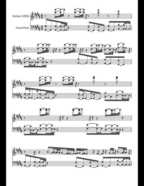 Discord (The Living Tombstone's Remix) sheet music for Piano download ...