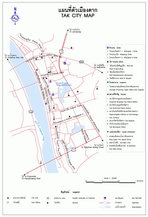 แผนที่ตาก แผนที่เมืองตาก แผนที่แม่สอด | EmagTravel