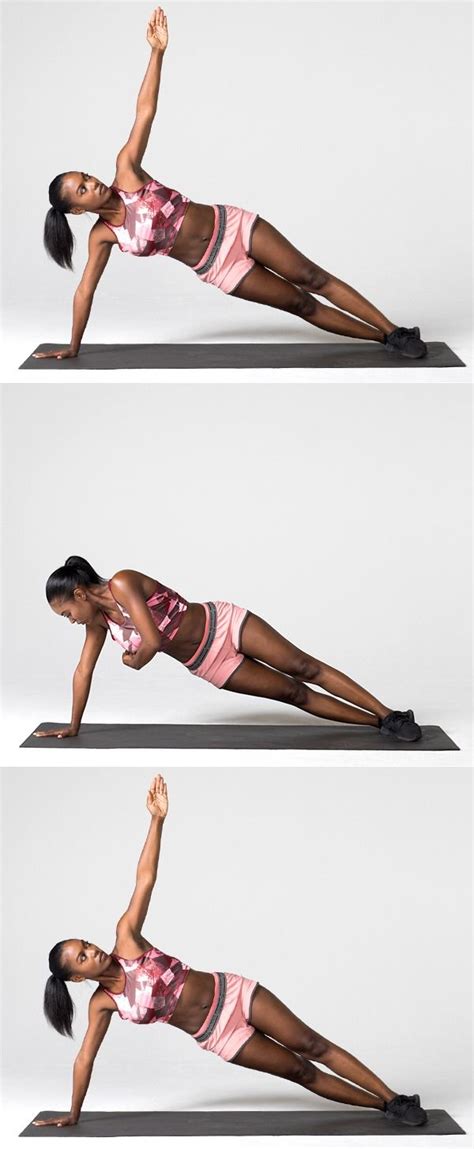 7 of the Best Oblique Exercises for a Strong Core! side plank reach // mountain climber twist ...