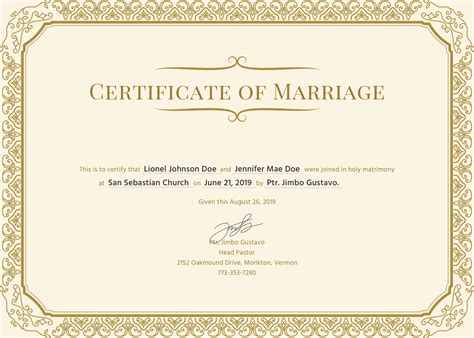 Free Marriage Certificate Template in PSD, MS Word, Publisher, Illustrator, InDesign, Apple ...