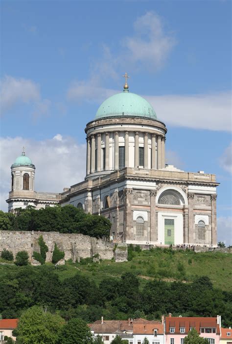 Esztergom Basilica, located in Esztergom, Hungary. Largest church and tallest building in ...