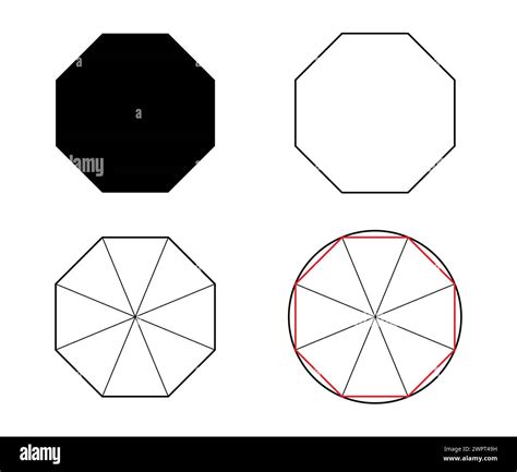 Geometric octagon shapes vector for teachers and students Stock Vector ...