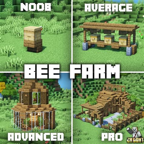 Minecraft Builds’s Instagram profile post: “Bee farm designs from noob ...