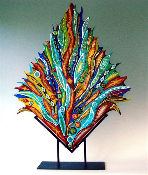 Pyrotechnical Celebration - Fused glass sculpture by Jeff & Jaky Felix / Joyful Imagination ...