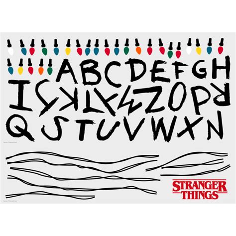 Stranger Things - Alphabet Christmas Light Peel and Stick Giant Wall Decals by RoomMates ...