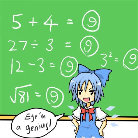 Cirno is the best at math! | Touhou anime, Cute anime pics, Anime