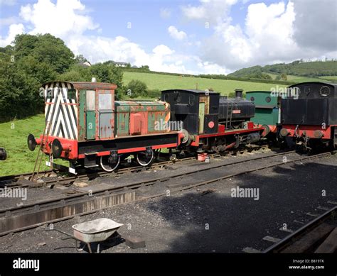 Locomotives in sidings at Bronwydd Arms on Gwili Railway ...