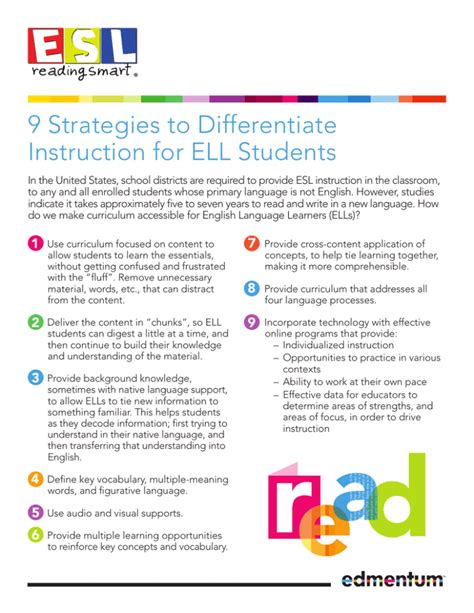 9 Strategies to Differentiate Instruction for ELL Students