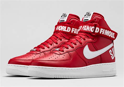 Nikestore Releases Supreme x Air Force 1 High "Red" - SneakerNews.com