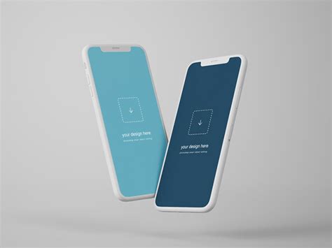 Floating iPhone X PSD Mockup | MockupsQ