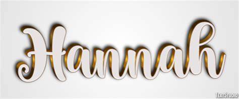 Hannah Text Effect and Logo Design Name