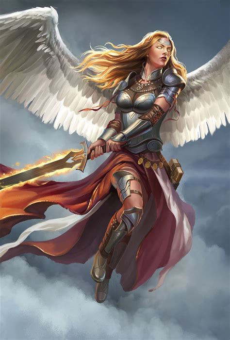 Aasimar D&D Character Dump | Angel warrior, Warrior woman, Character ...