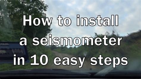 How to install a seismometer in 10 easy steps! - YouTube