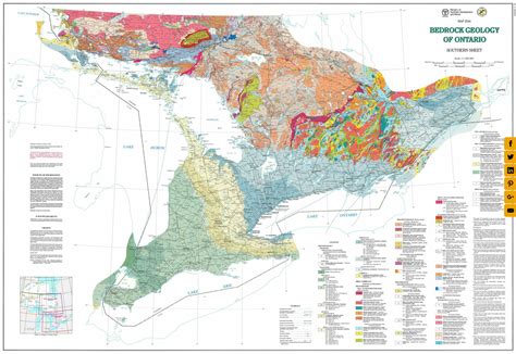 OGS Map 2544 - Bedrock geology of Ontario, southern sheet