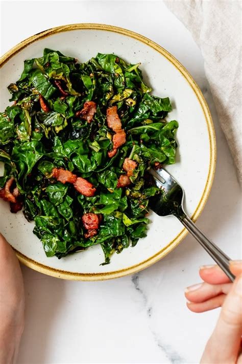 Sauteed Collard Greens with Bacon - Skinnytaste