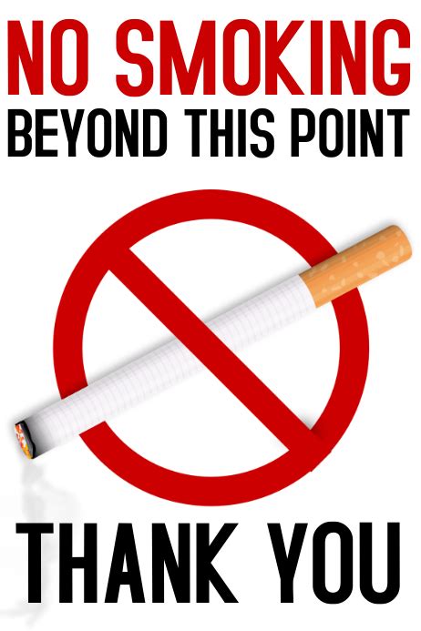 No Smoking Poster Template | PosterMyWall