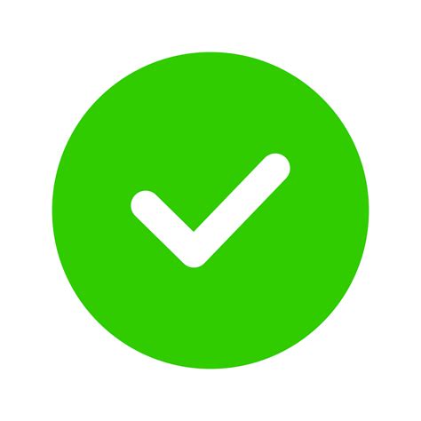 icono de marca de verificación verde en diseño de forma redonda ...