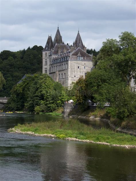 Durbuy castle stock image. Image of river, chteau, clouds - 28436581