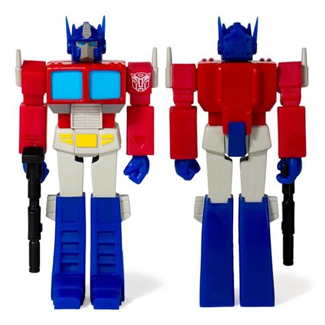 Super 7 Transformers G1 Optimus Prime - ReAction Figure 3 3/4 inch Toy ...