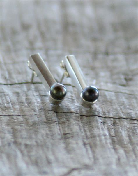 Sterling Silver Pearl Earrings, Casual Jewelry, Purple Pearls, Modern ...