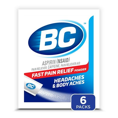 BC Powder Original Strength Pain Reliever, 6 Powder Sticks - Walmart ...