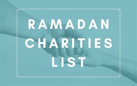 Ramadan Charity List - IANL - Islamic Association of North London