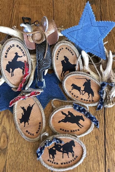 Rodeo Cowboy Christmas Ornaments - country western wood ornaments in 6 designs | Cowboys ...