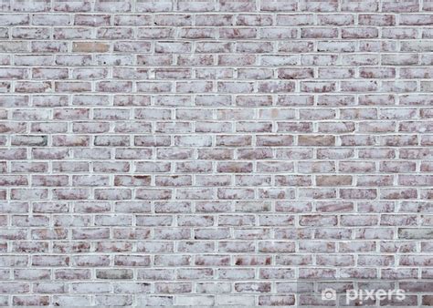 Sticker Whitewashed brick wall texture or background - PIXERS.HK