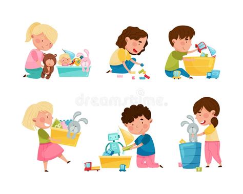 Little Girl Clean Up Toys Stock Illustrations – 13 Little Girl Clean Up ...