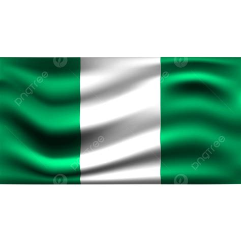 Bandera De Nigeria Ondeando Ilustración 3d PNG ,dibujos Bandera De ...