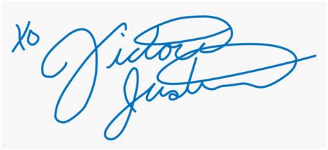 Victoria Justice Signature - Transparent Blue Ink Signature, HD Png ...