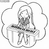 Piano Coloring Pages For Kids Coloring sketch template