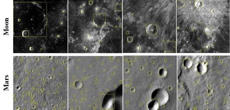 Craters on the Moon and Mars detected by DPCDN. | Download Scientific Diagram