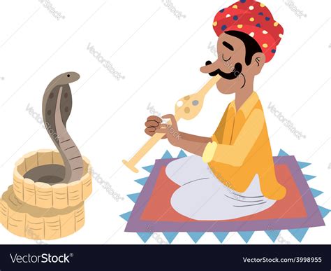 Indian snake charmer Royalty Free Vector Image