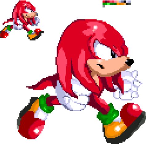 Download Knuckles Pixel Art Running | Wallpapers.com