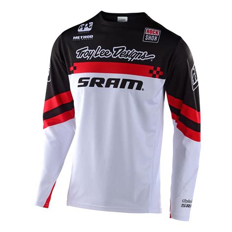 Troy Lee Designs MTB-Jersey Langarm Sprint Factory Sram - Schwarz/Weiß ...