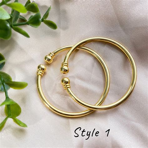 Gold Baby Bangles Adjustable Baby Bangle Gold Plated - Etsy