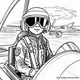 Airplane Pilot Coloring Page sketch template