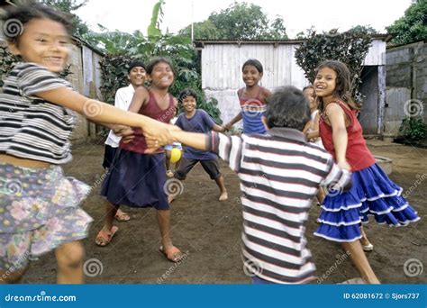 Street View of Playing Nicaraguan Children Editorial Photography ...