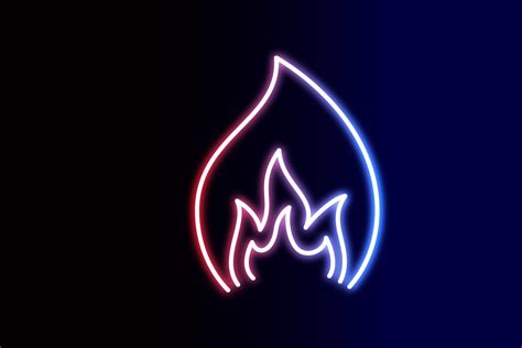 Neon Icon -Fire Graphic by Jatmika Studio · Creative Fabrica