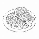 Waffles coloring page – Coloring Corner sketch template