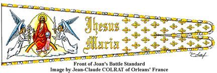 A Study of Jeanne d'Arc's Standard | Saint joan of arc, Joan of arc, Medieval banner