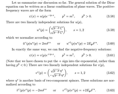 field theory - Dirac equation plane wave solutions for antiparticles ...