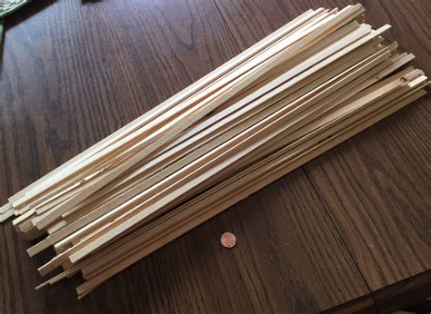 MINIATURE CRAFTING STICKS and WOOD STRIPS For Building & Craft Projects