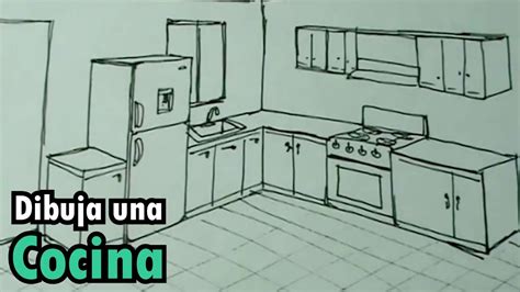 Dibuja fácil una cocina con estufa y nevera. Drawing Kitchen - YouTube