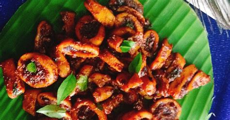 Naadan koonthal roast(Kerala spicy squid fry) Recipe by Ilavarasi Vetri ...