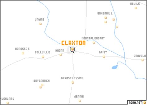 Claxton (United States - USA) map - nona.net