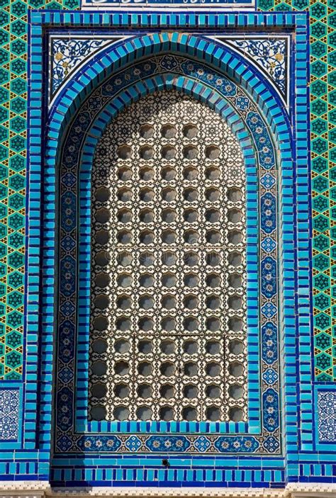 Arabic Mosaic Tile Details on Al-Aqsa Mosque, Dome of the Rock Stock Photo - Image of stone ...