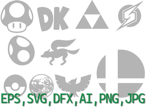 Super Smash Bros SVG DXF EPS Png Illustrator. Smash - Etsy Schweiz